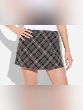 wild fable Gray Plaid Mini Skirt (Skort) size XS